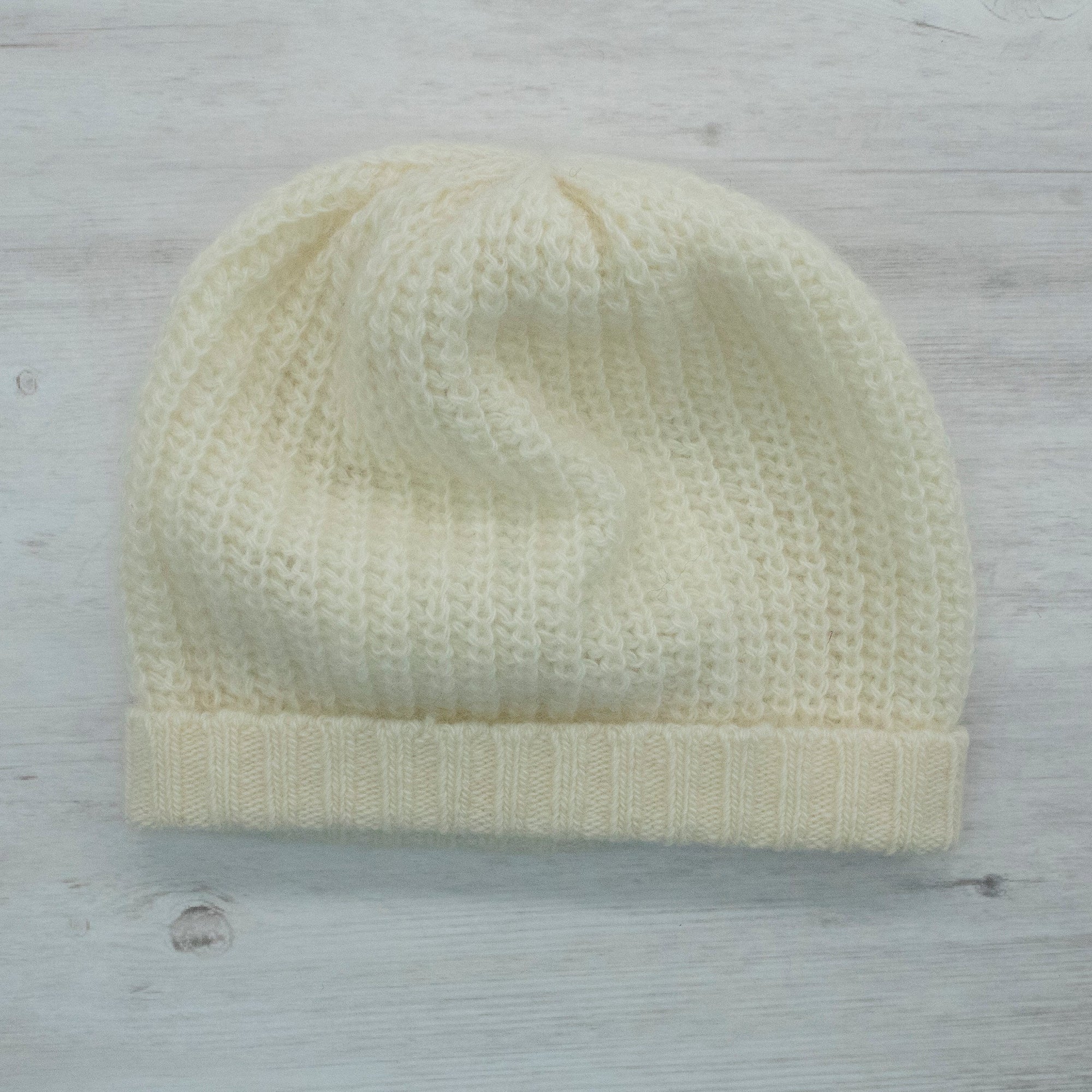 Babies Cashmere Beanie Hat | White