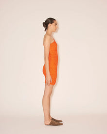 Womens | Mitra One Shoulder Dress | Orange