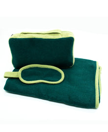 Unisex | Travel Set Color Block | Evergeen/Chartrouse