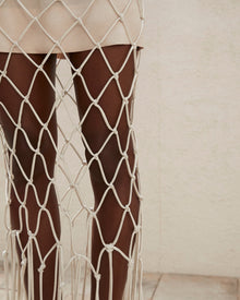 Womens | Boheme Macrame Skirt | Ecru