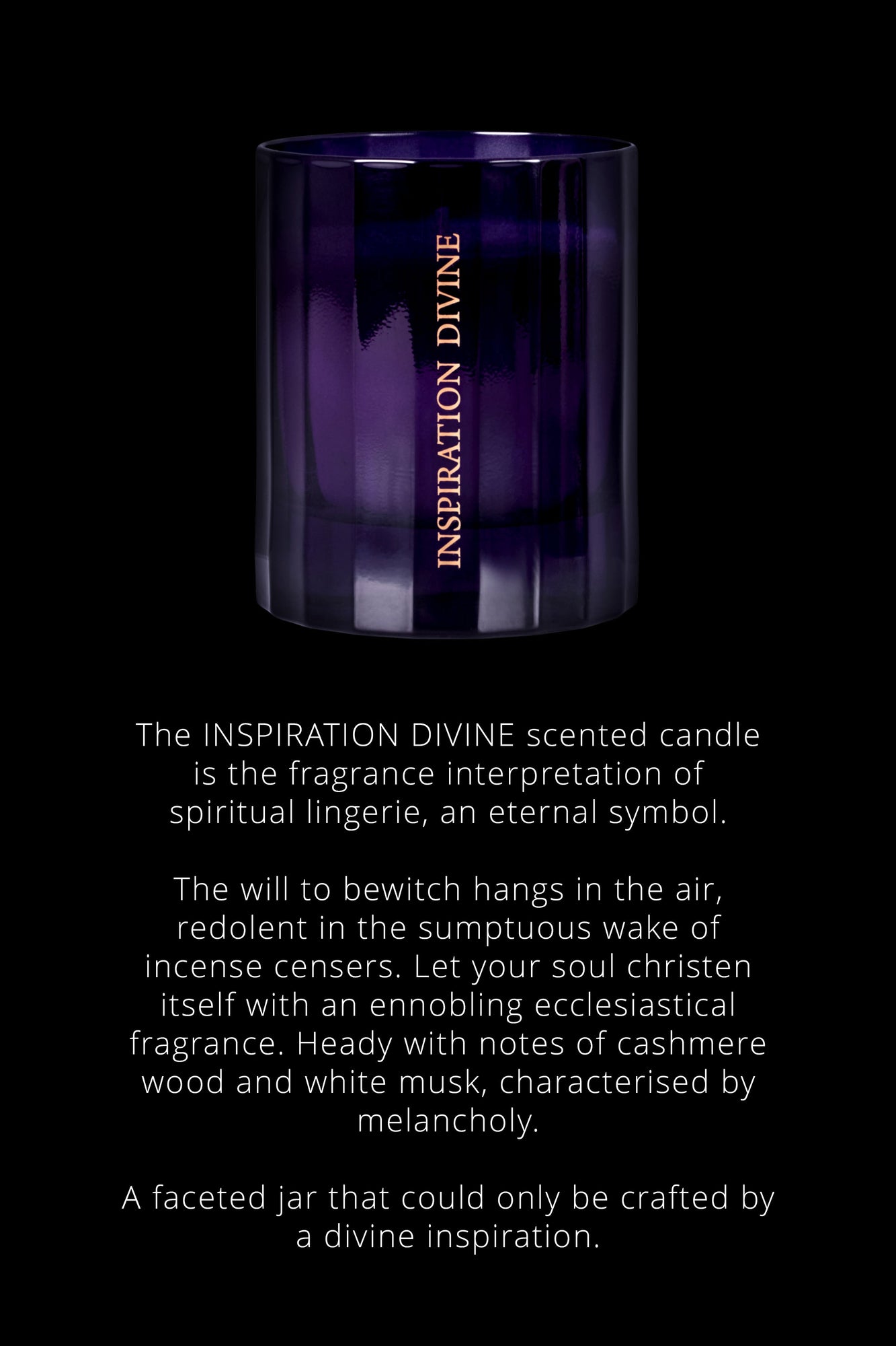 Candle Inspiration Divine - Notes of precious wood | Black