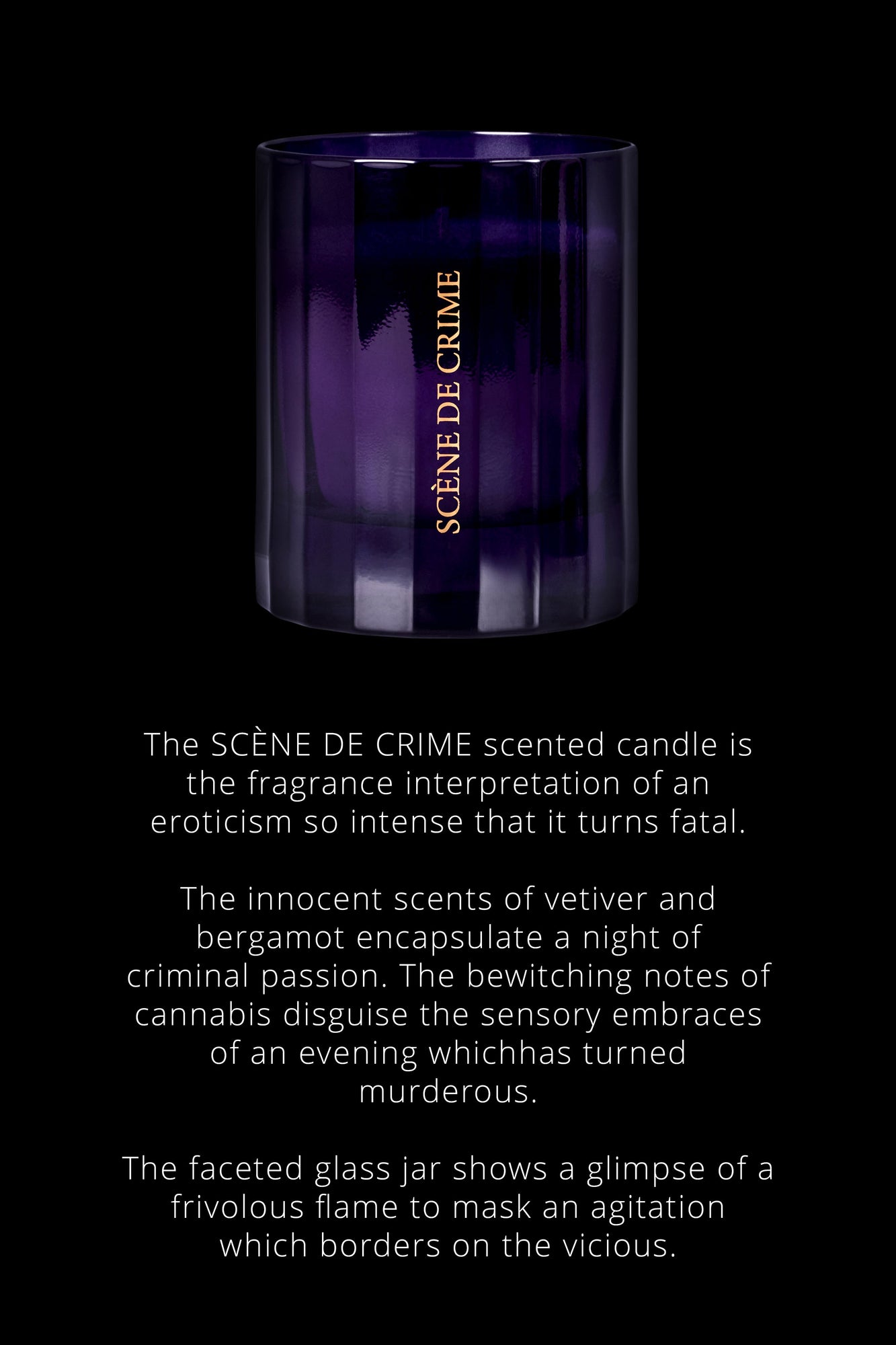 Candle Scène de Crime - Metallic notes | Violet