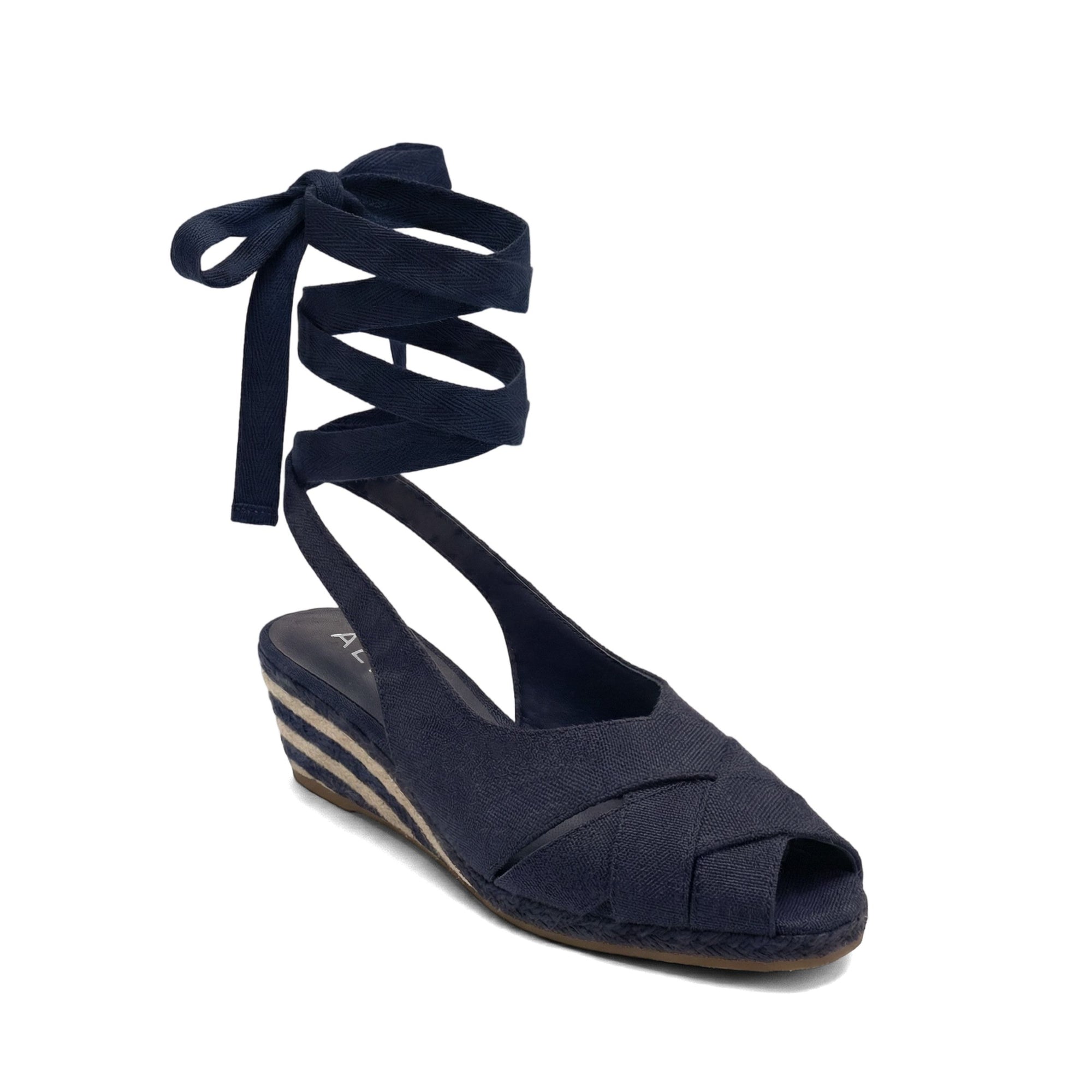 Roberta Dress Wedge | Navy Linen