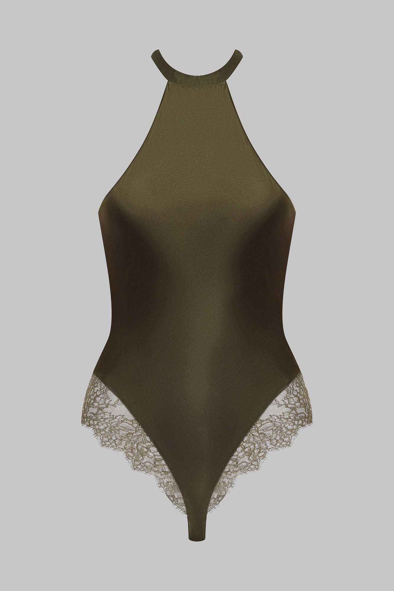 Thong body with american collar - Rendez-Vous | Khaki