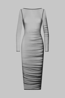 Long sleeves midi dress - Nuit Fauve | Tawny