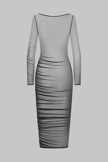 Long sleeves midi dress - Nuit Fauve | Tawny