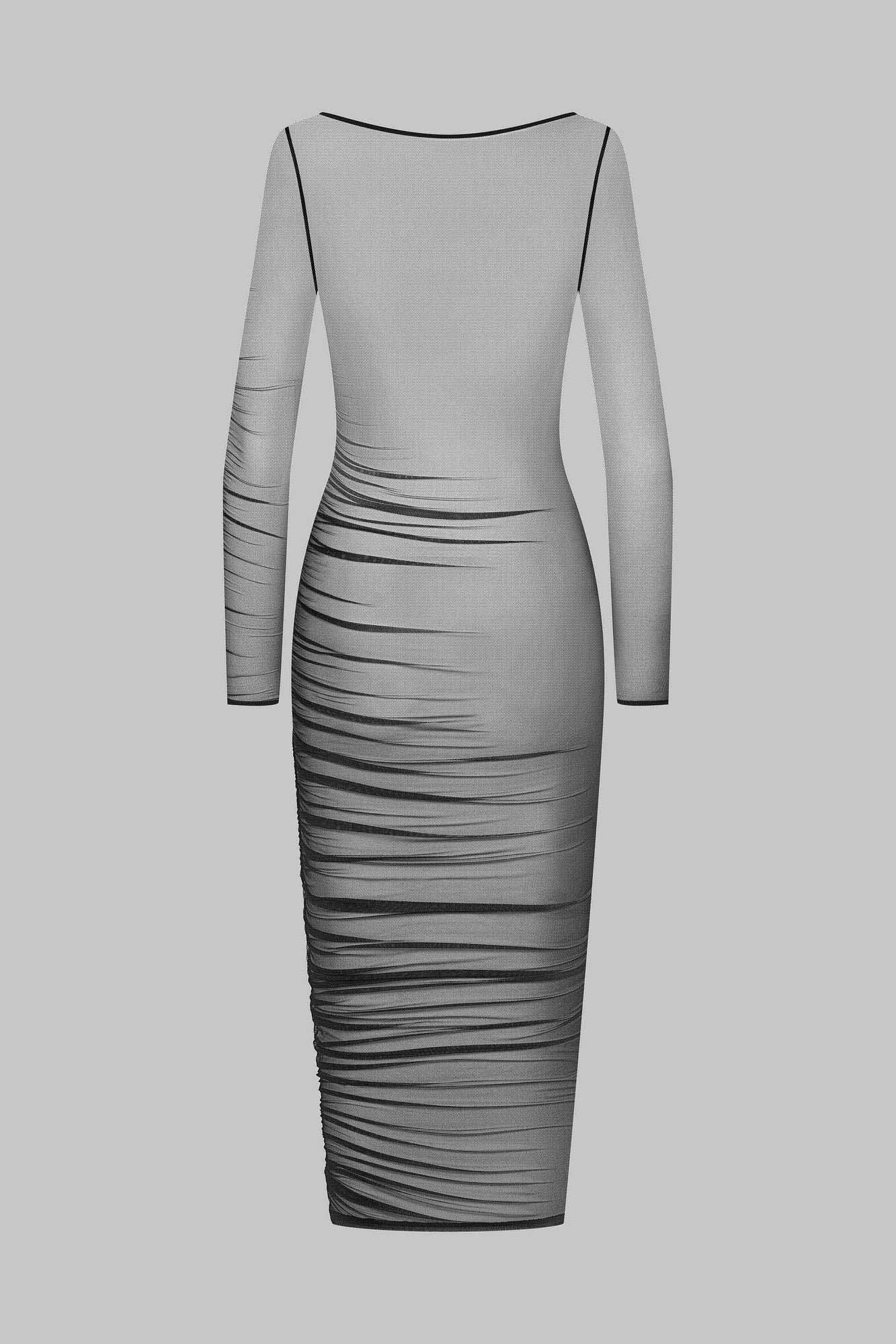 Long sleeves midi dress - Nuit Fauve | Tawny