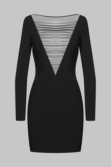 Long sleeves short dress - Nuit Fauve | Tawny