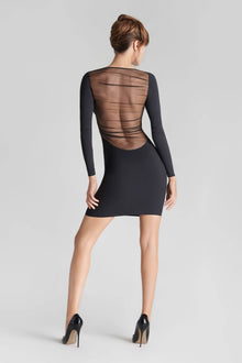 Long sleeves short dress - Nuit Fauve | Tawny
