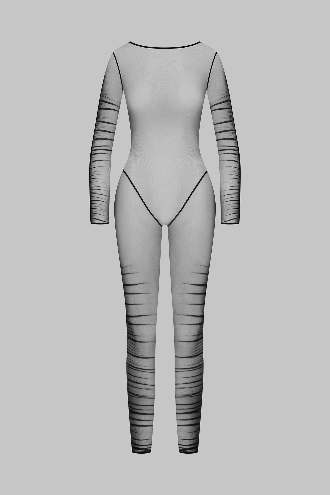 Naked back long sleeves Jumpsuit - Nuit Fauve | Tawny