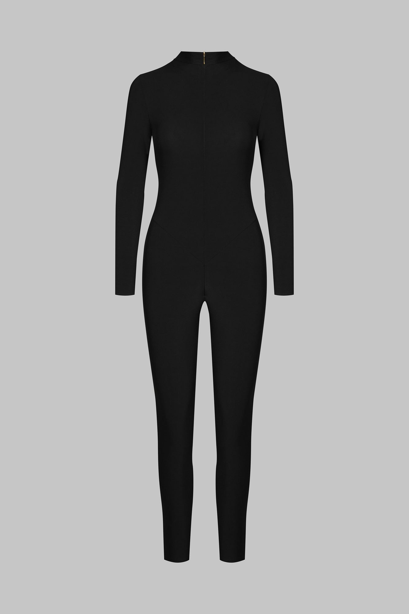 Transparent back long sleeves Jumpsuit - Nuit Fauve | Tawny