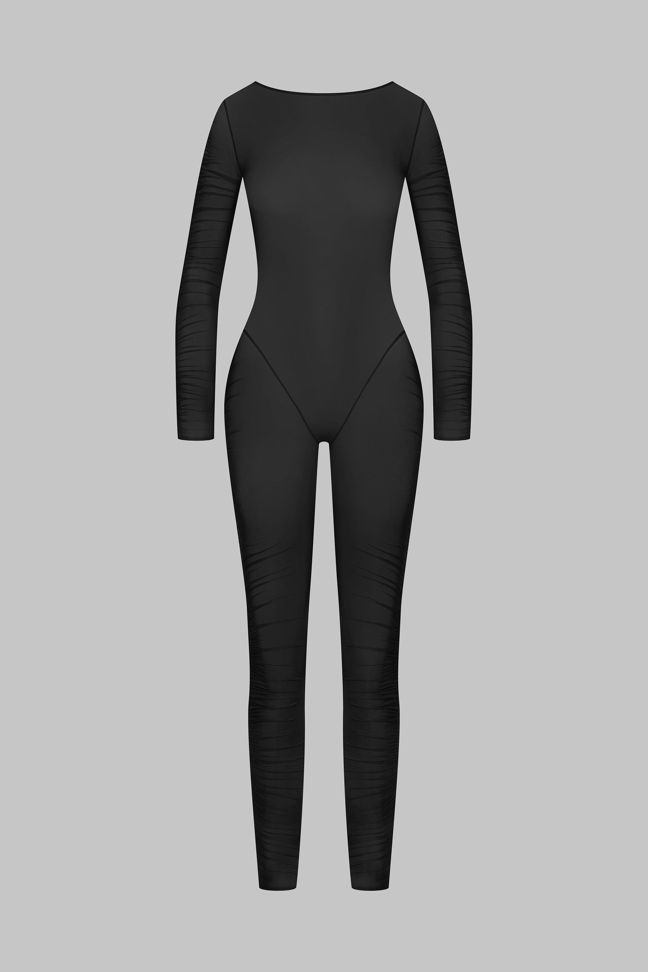 Naked back long sleeves Jumpsuit - Nuit Fauve | Tawny