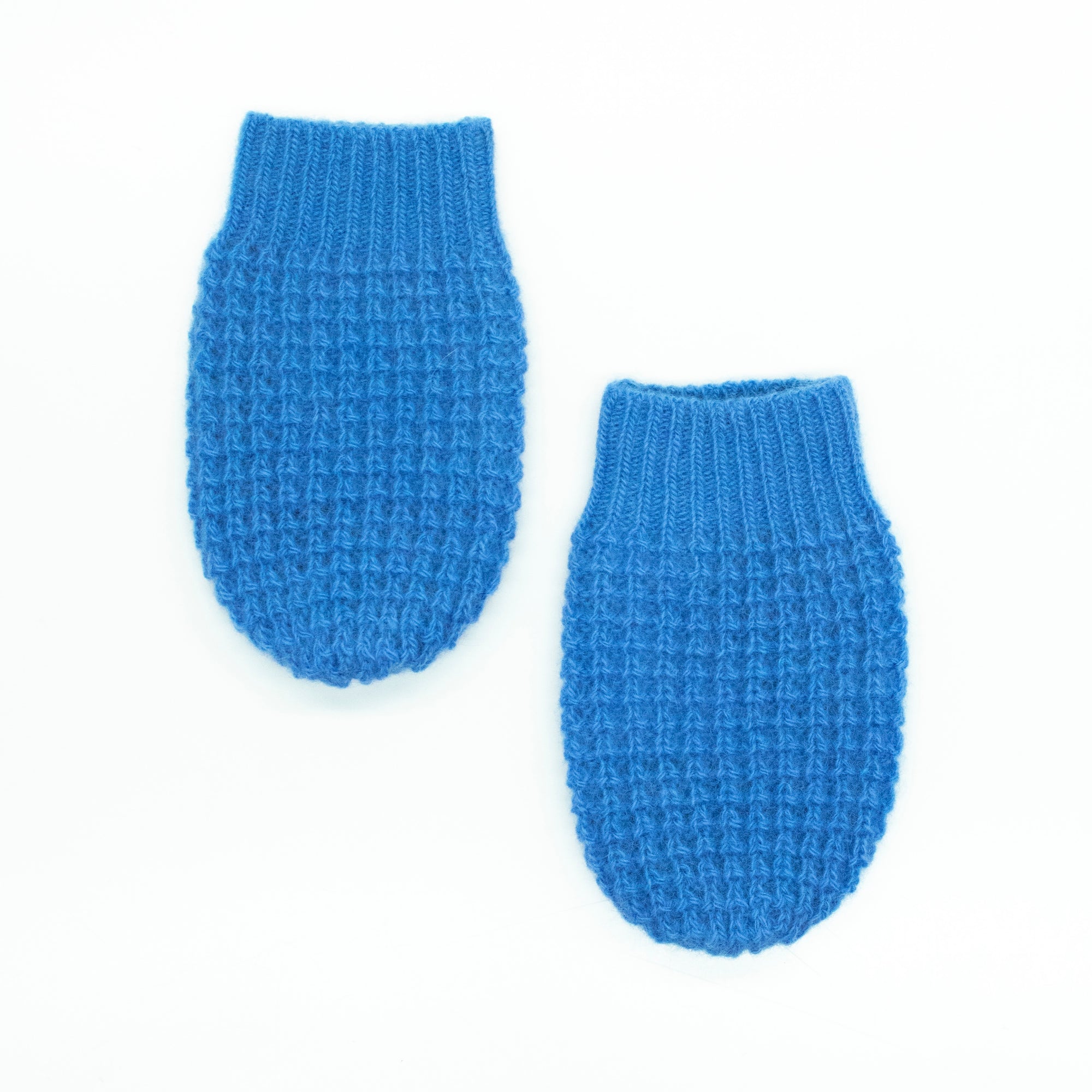 Kids | Cashmere Stitched Mittens | Cobalt Blue