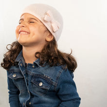 Kids Cashmere Beanie With Bow | Mallow