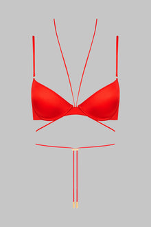 Balconette bra - French Kiss | Red