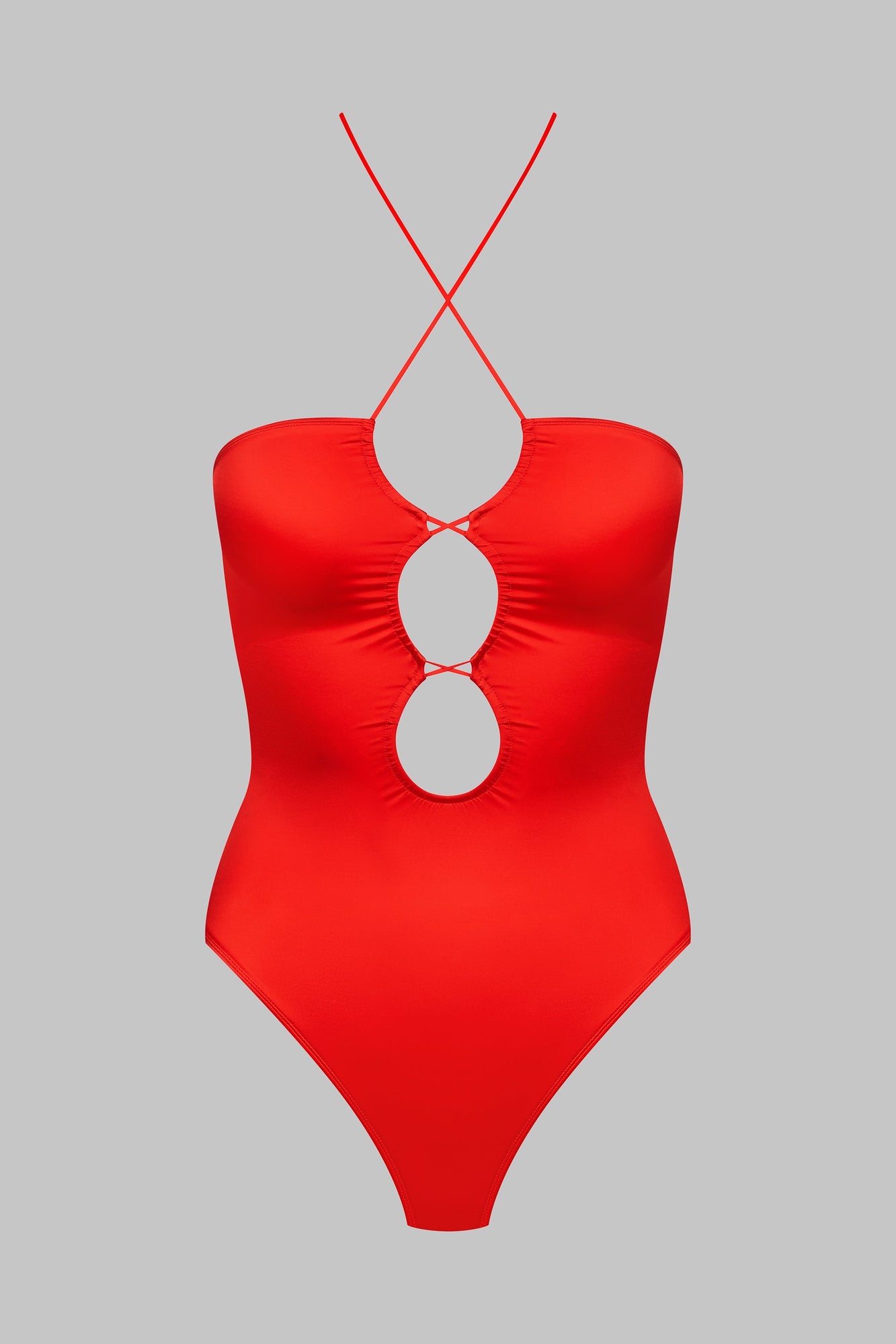 Bandeau thong bodysuit - French Kiss | Red
