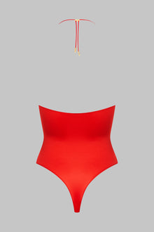 Bandeau thong bodysuit - French Kiss | Red