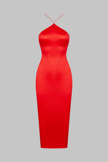 Open back midi dress - French Kiss | Red