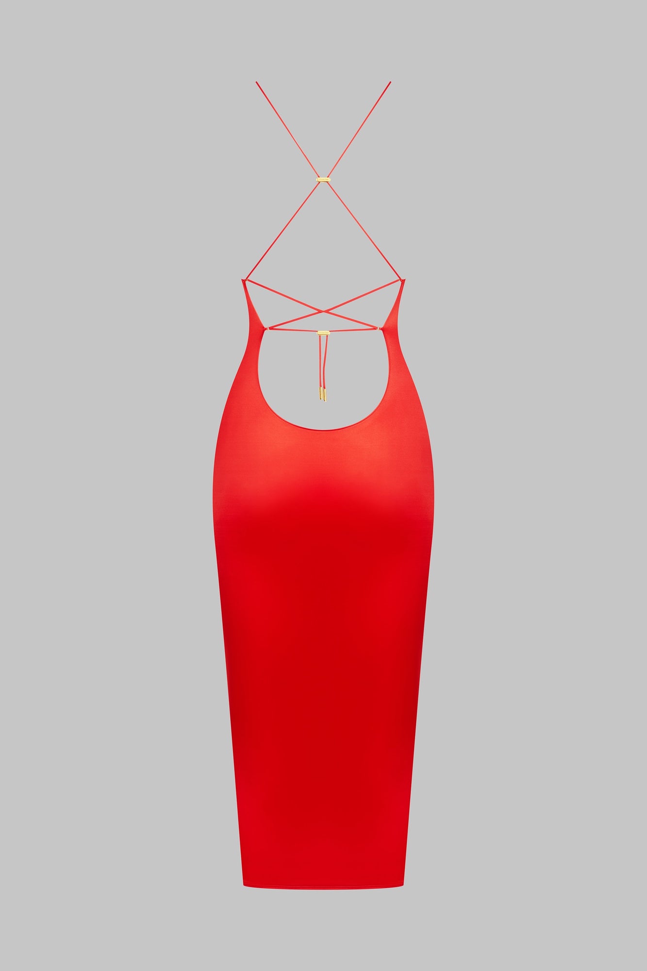 Open back midi dress - French Kiss | Red