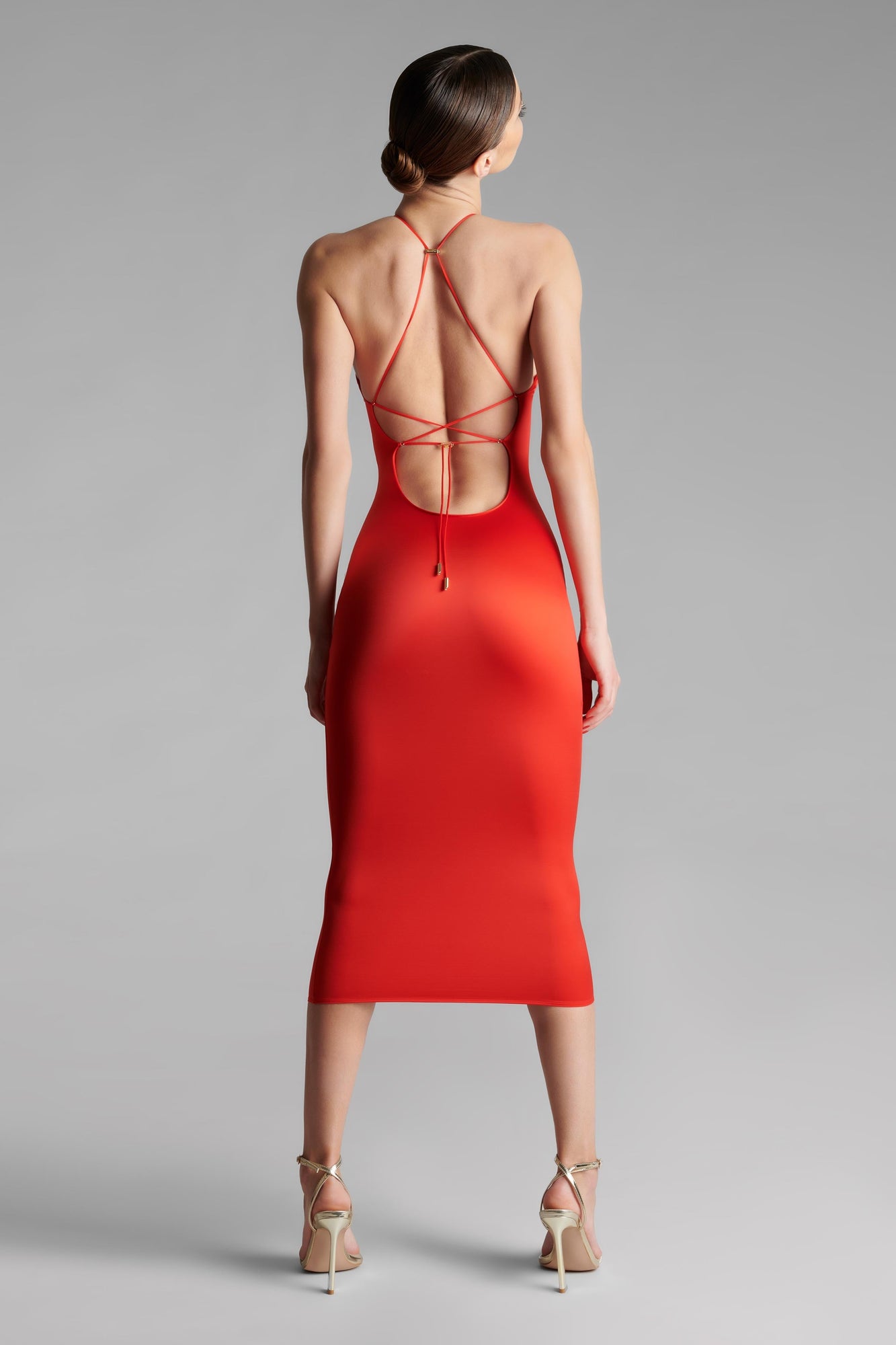 Open back midi dress - French Kiss | Red