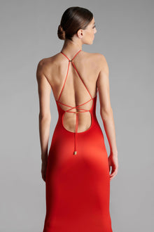 Open back midi dress - French Kiss | Red