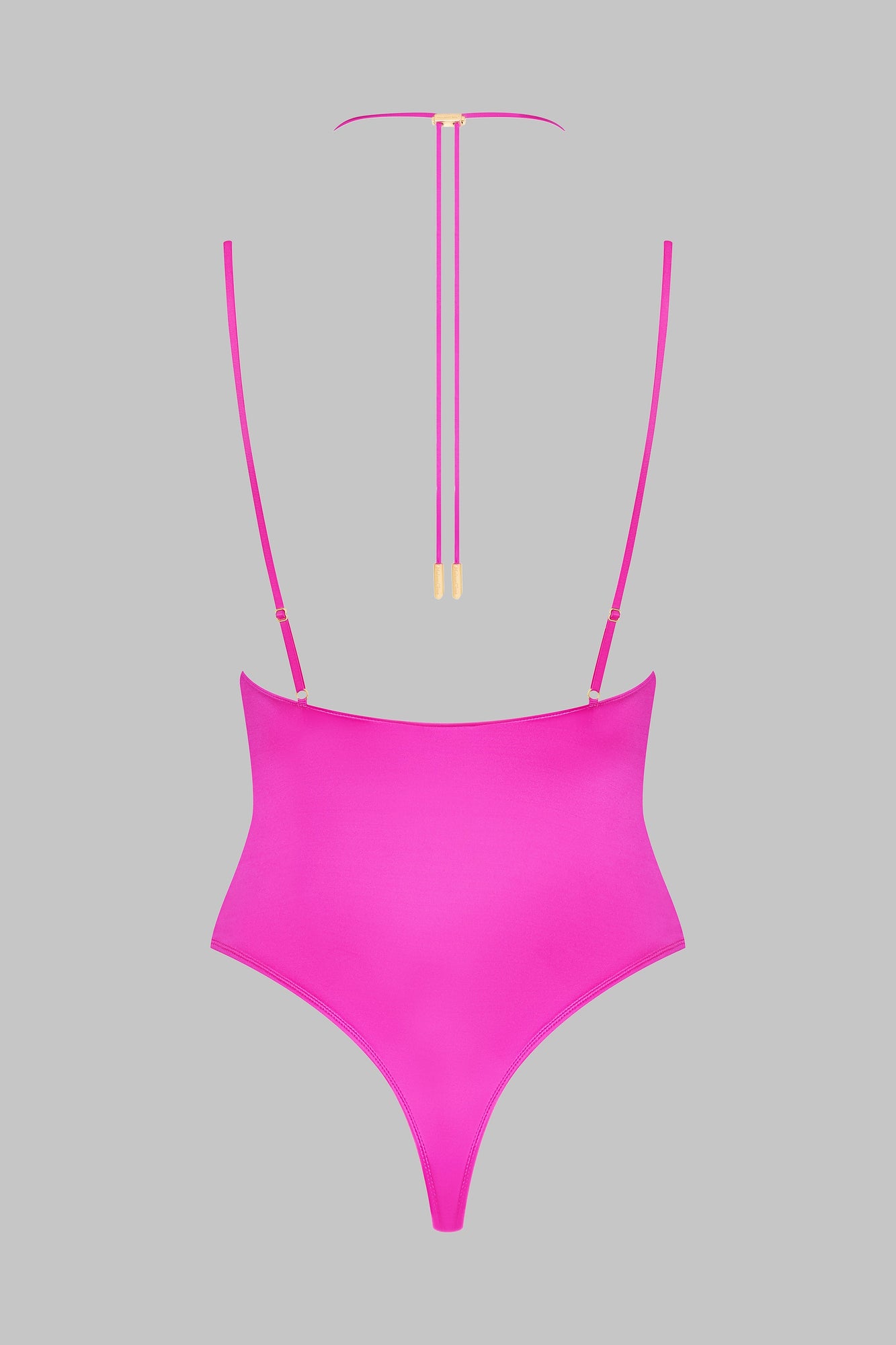 Thong bodysuit with straps - French Kiss | Pink