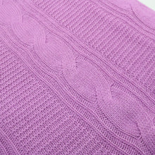 Unisex | Bed Throw In Cable Design | Bright Lilac