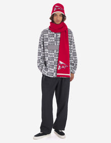 Unisex | Fox Checkers Fleece Pullover | Grey