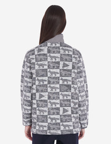 Unisex | Fox Checkers Fleece Pullover | Grey