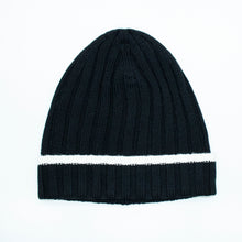 Unisex | Merino Ribbed Beanie | Black/White