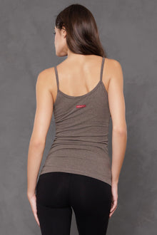 Women | Long Sport Bra Tank | Charcoal/Woodsmoke