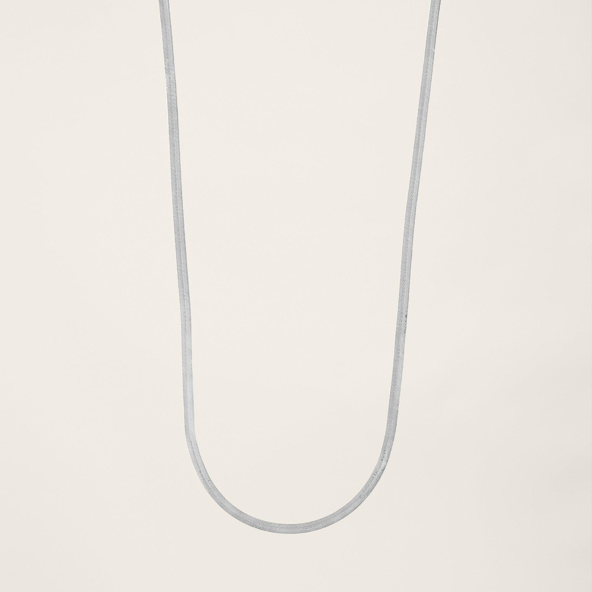 Womens | Bold Herringbone Chain Necklace | Sterling Silver