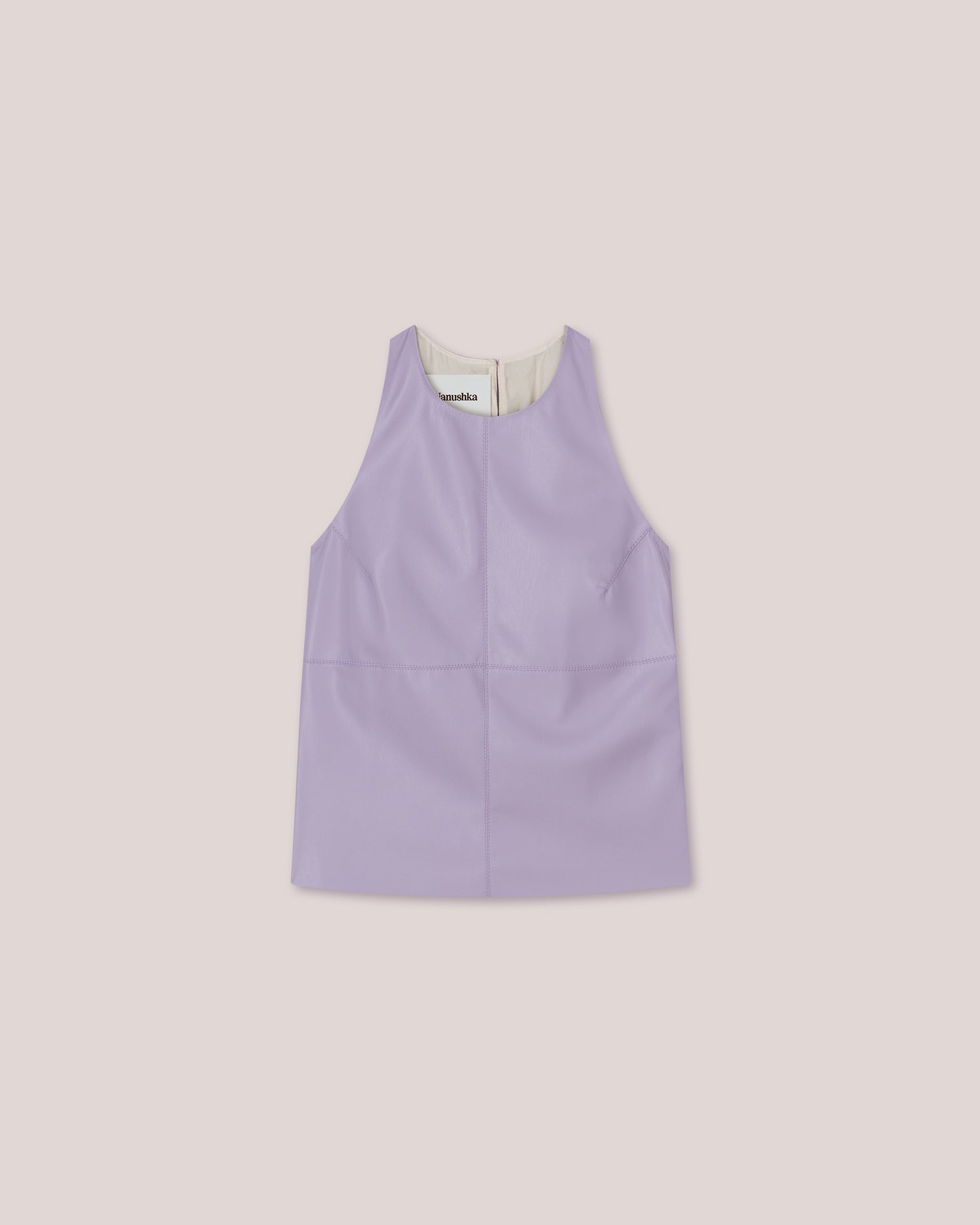 Womens | Teza Saleokobor Alt-Leather Sleeveless Top | Lilac