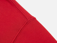 Cotton Embroidered Hoodie | Red