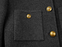Pure Wool Tweed Coat | Grey
