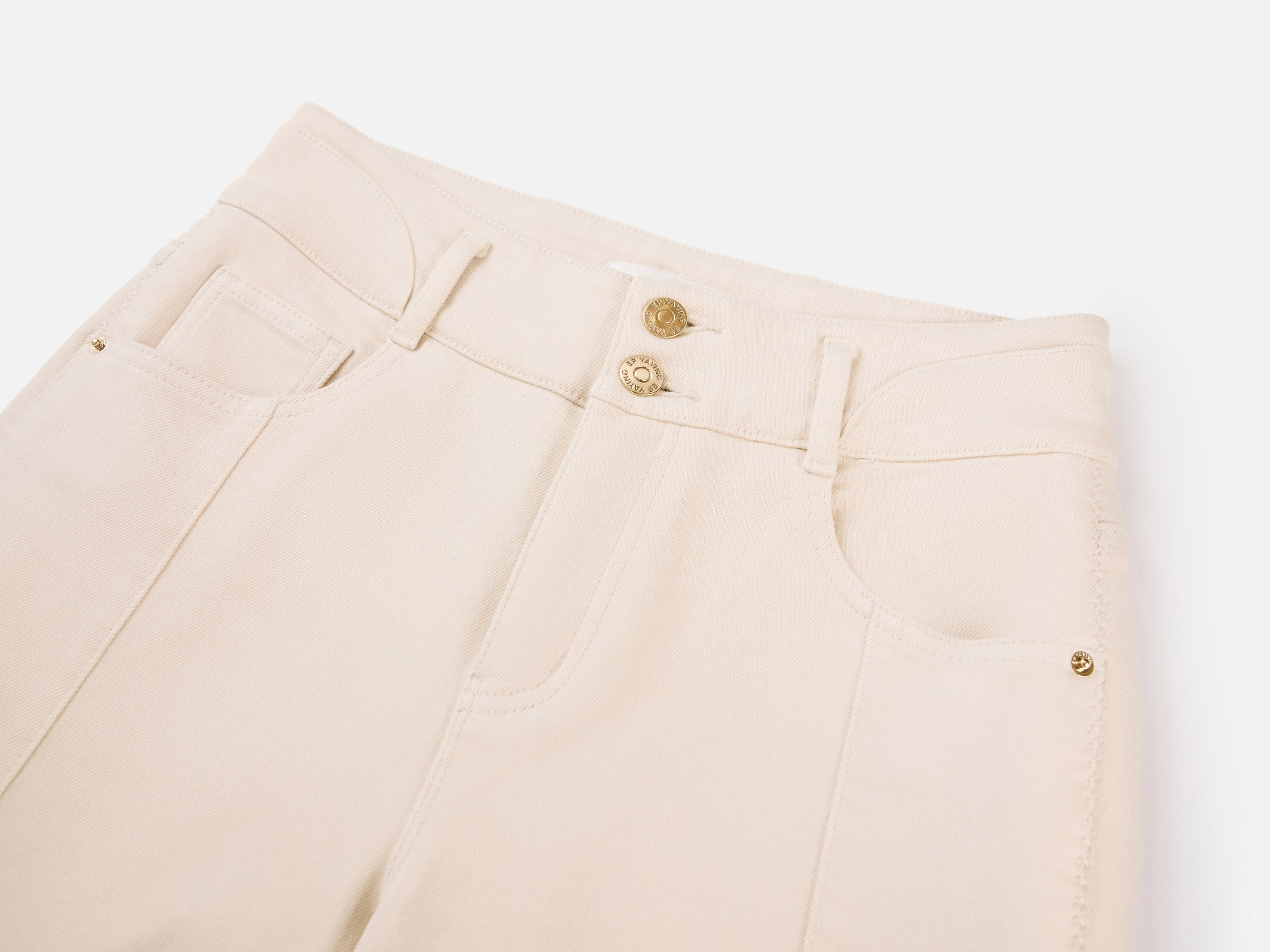 High-Waisted Wide-Leg Jean | Beige