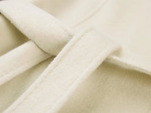 Notched Collar Cashmere Belted Coat | White