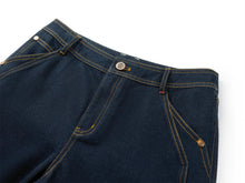 Straight-Leg Embroidered Jeans | Navy