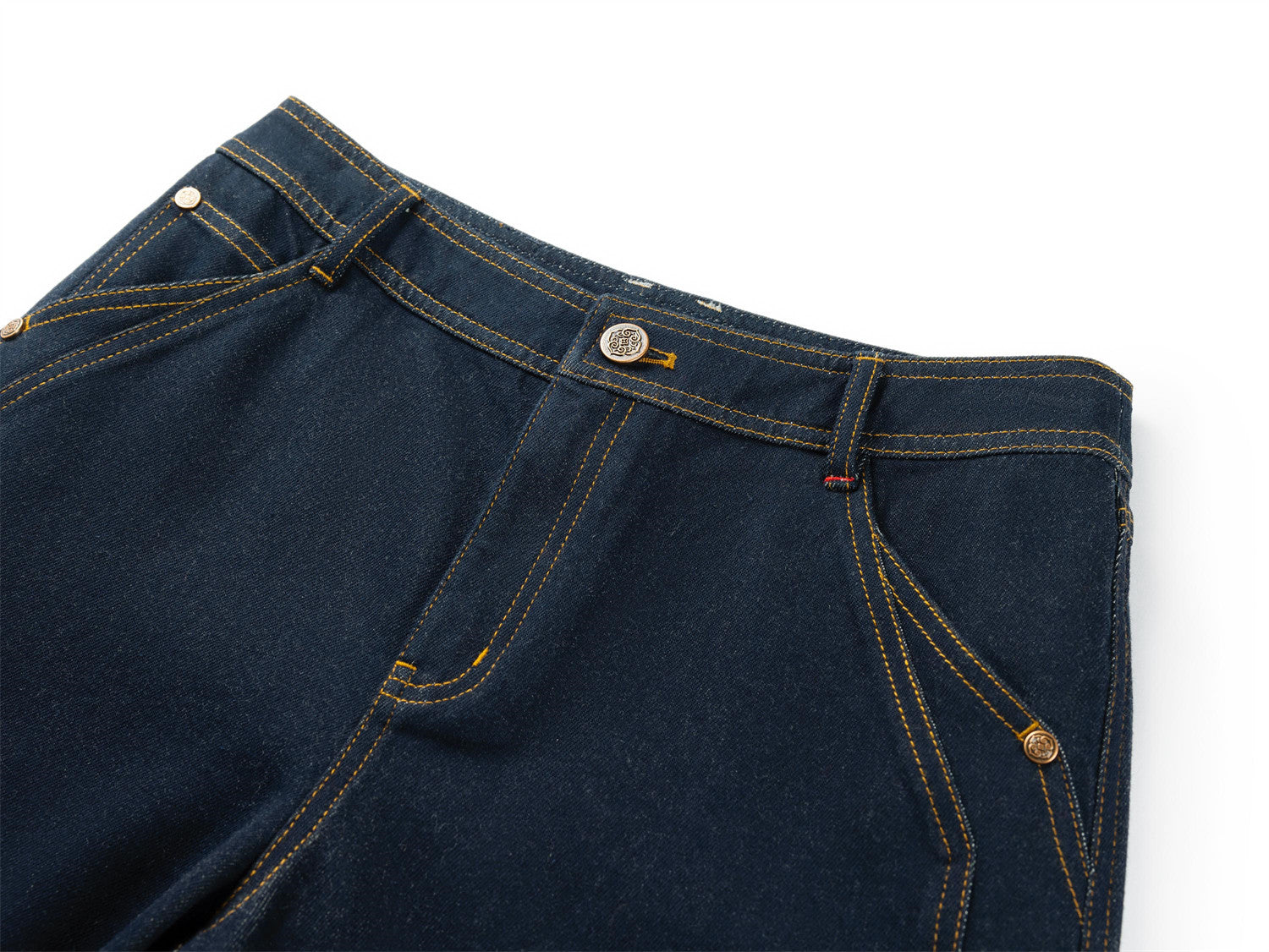 Straight-Leg Embroidered Jeans | Navy