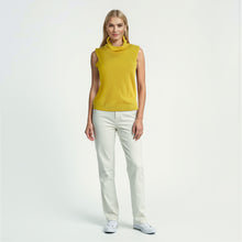 Womens | Cashmere Sleeveless Turtleneck Sweater | Electric Yellow