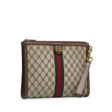 Gucci Pre-Owned X Balenciaga BB Supreme Ophidia Web Clutch | Women | Brown x Beige