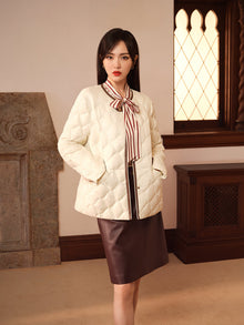 Silk Print Blouse | Beige