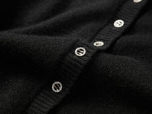 Designed Knitted Cardigan | Black