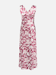 Silk Printed Dress | Red