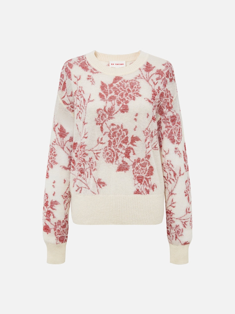 Mohair Crew Neck Sweater | Beige