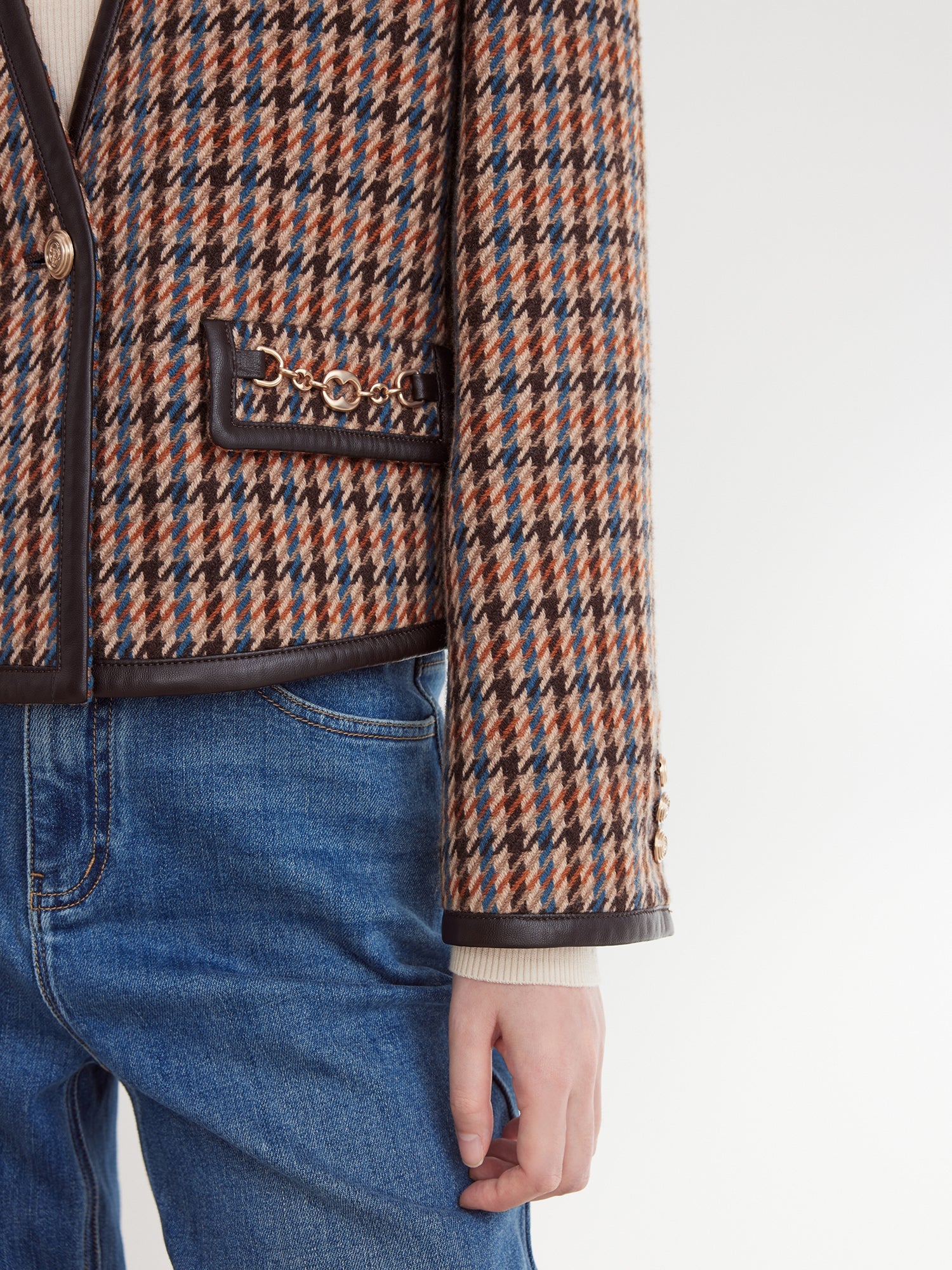 Houndstooth Jacket | Brown