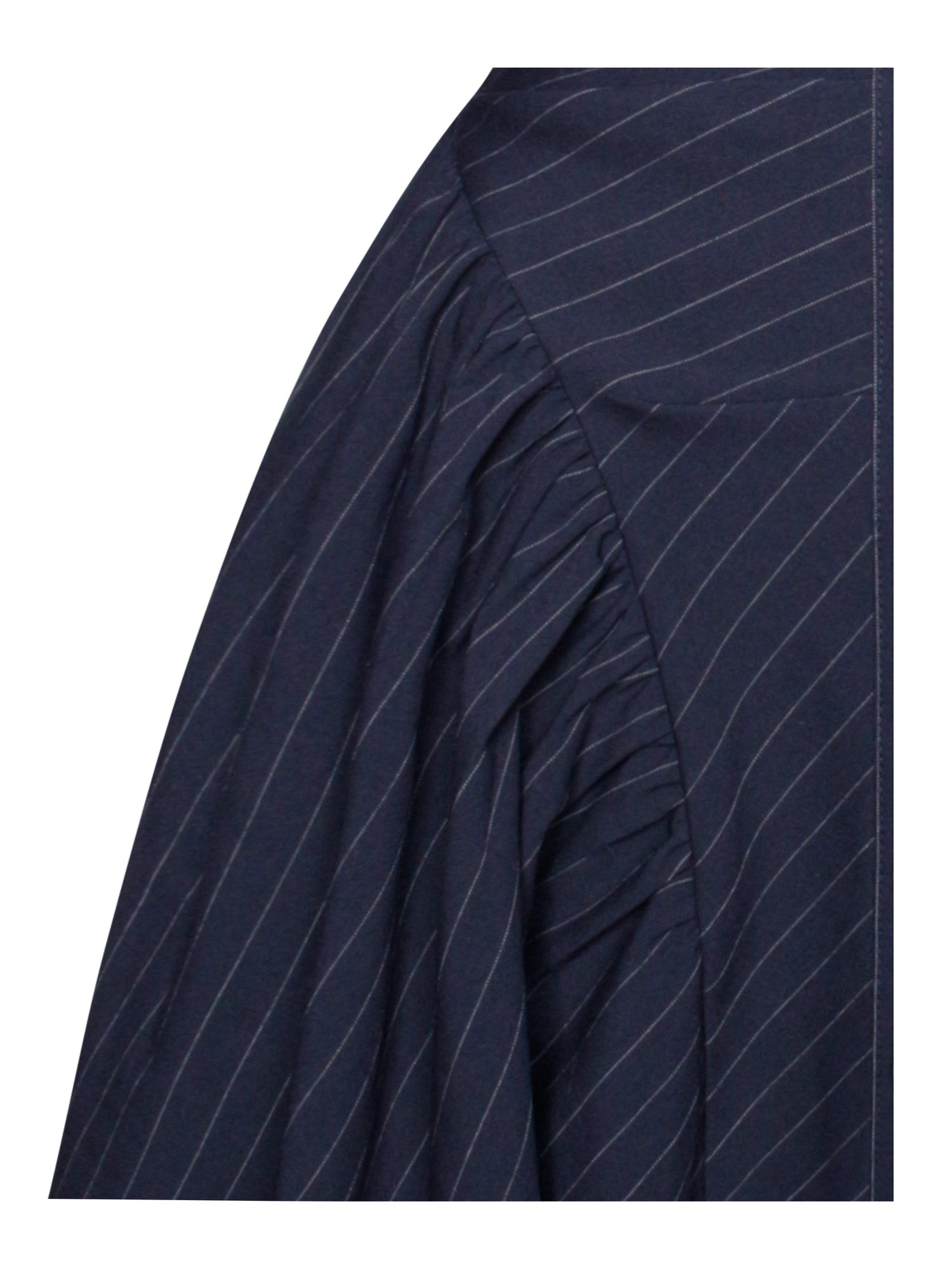 Melody Pinstripe Halter Drop Waist Mini Dress | Navy Blue