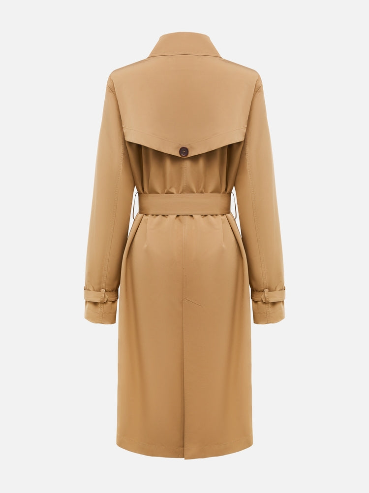 Mid-Length Trench Coat | Khaki