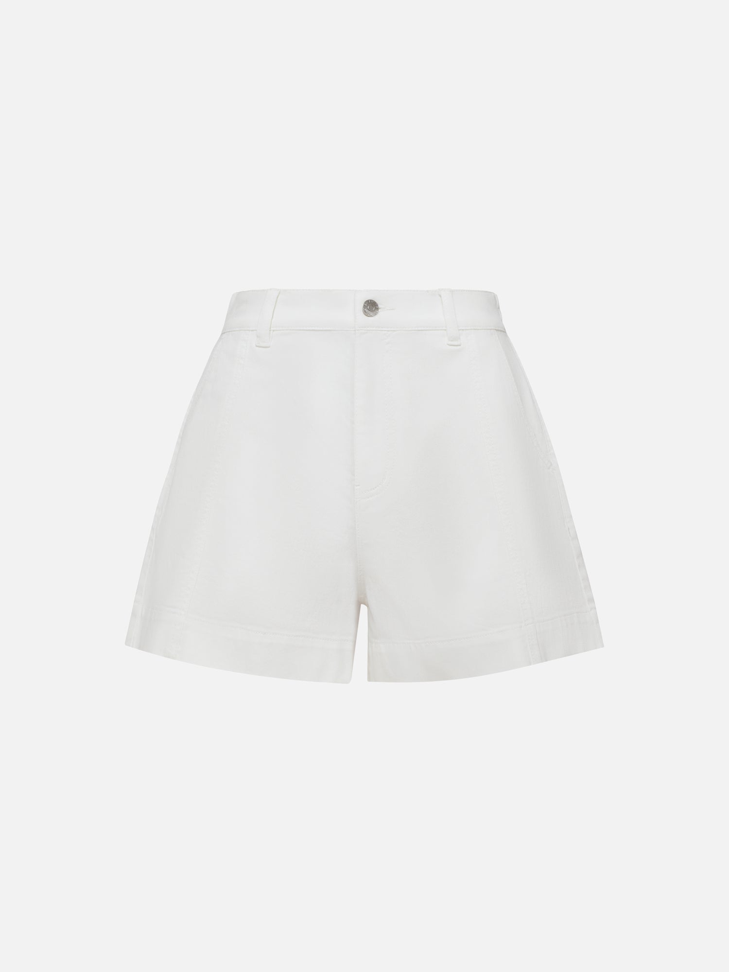 Tencel Cotton Denim Shorts | White