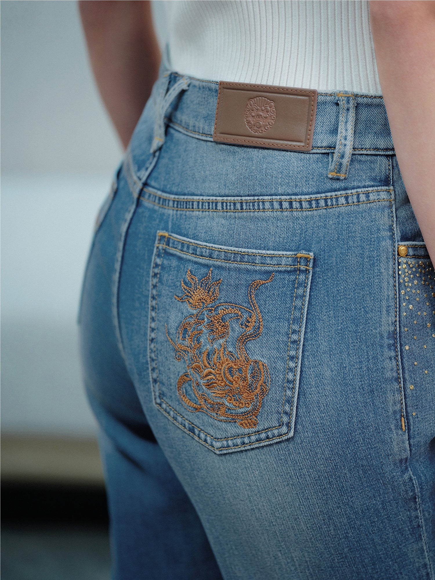 High-Waisted Flared Jeans | Blue